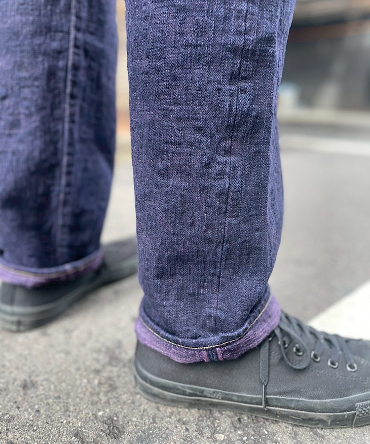 ONI DENIM – Just Right Straight – 17oz Bumpy Denim – Murasaki